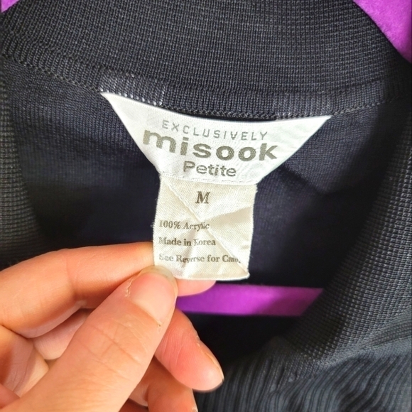 MISOOK BLACK CARDIGAN SWEATER & TANK TOP SET IN BLACK, SZ MEDIUM - Picture 5 of 12